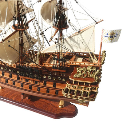 Modelo de luxo do veleiro Soleil Royal 65cm - SOL6, com possibilidade de personalização por gravação