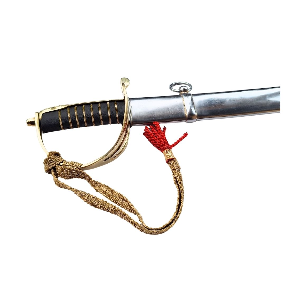 Réplica de sabre de cavalaria «Radziwiłłówka» de 1917 com a inscrição «Honra e Pátria» - gravação personalizada, presente elegante, aço não temperado, comprimento de 91 cm