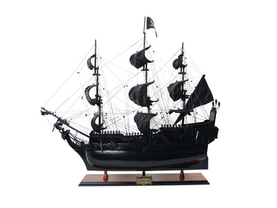Modelo de Navio Pirata Pérola Negra BP80R com Possibilidade de Personalização por Gravação, comprimento 89 cm, presente exclusivo para qualquer ocasião, artesanato artístico, base em madeira