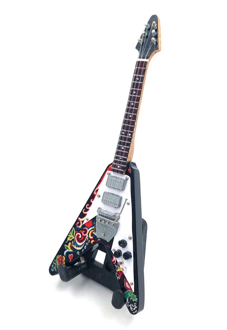 Mini guitarra 15cm Jimmy Hendrix com possibilidade de personalização com gravação