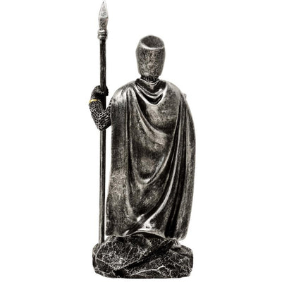 Figura Cavaleiro com Lança 20 cm com possibilidade de personalização por gravação - decoração pintada à mão em polyresina para presente para amantes de história e militaria