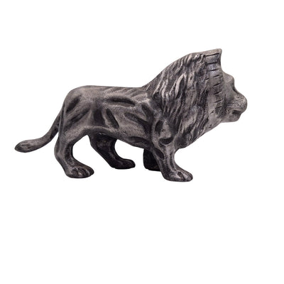 Figura decorativa LEO em alumínio na cor prata, gravação personalizada