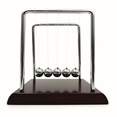 Bolas de Newton Elegantes com Gravação - Madeira Metal