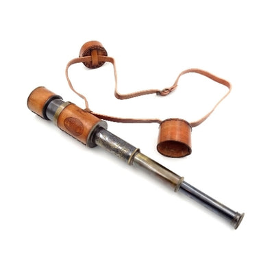 Telescópio de Latão Retro com Correia de Couro NC1596 com Possibilidade de Personalização por Gravação
