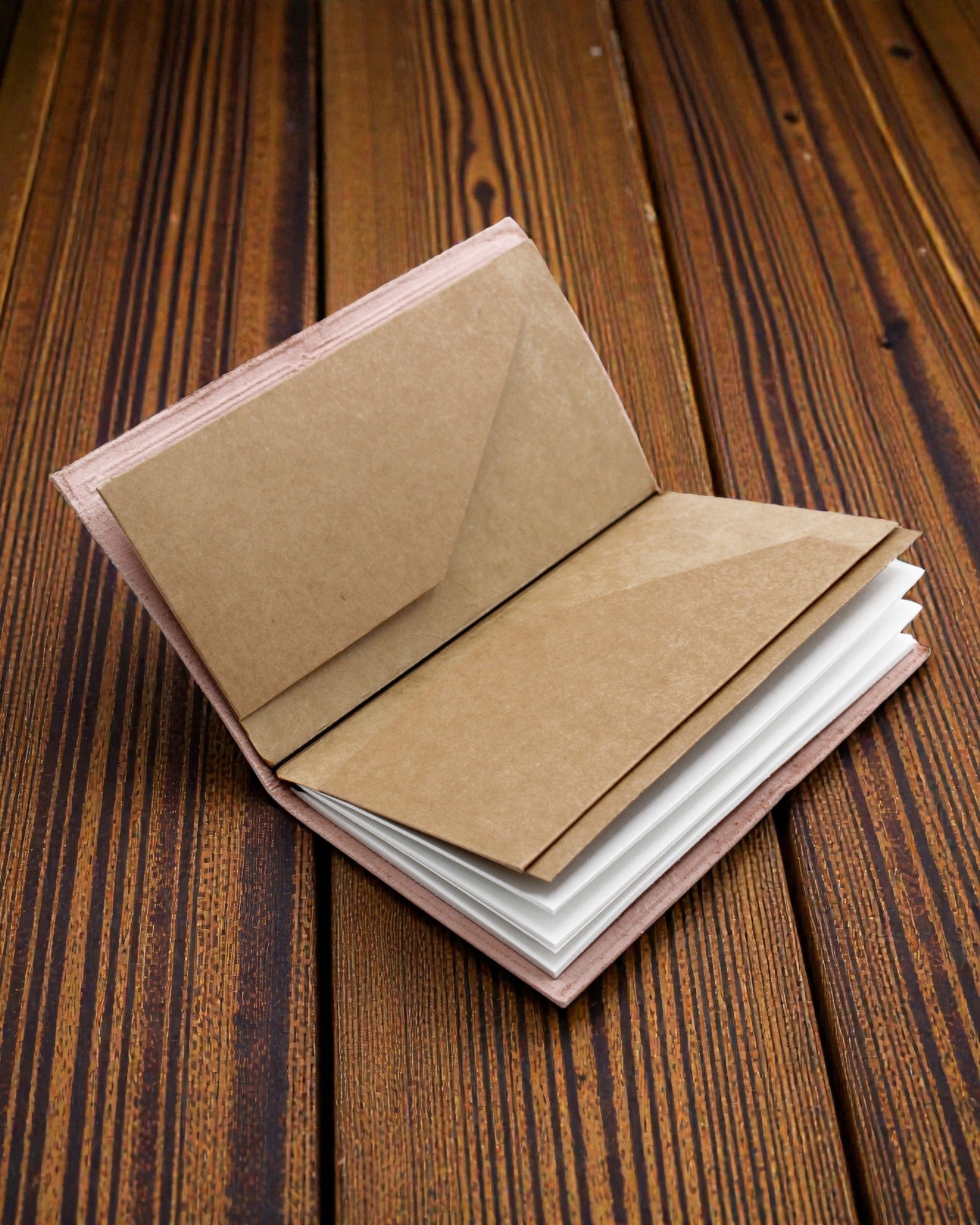 O meu diário de lista de desejos – caderno de notas em pele feito à mão, castanho, 22 × 12 × 1,5 cm, 80 páginas