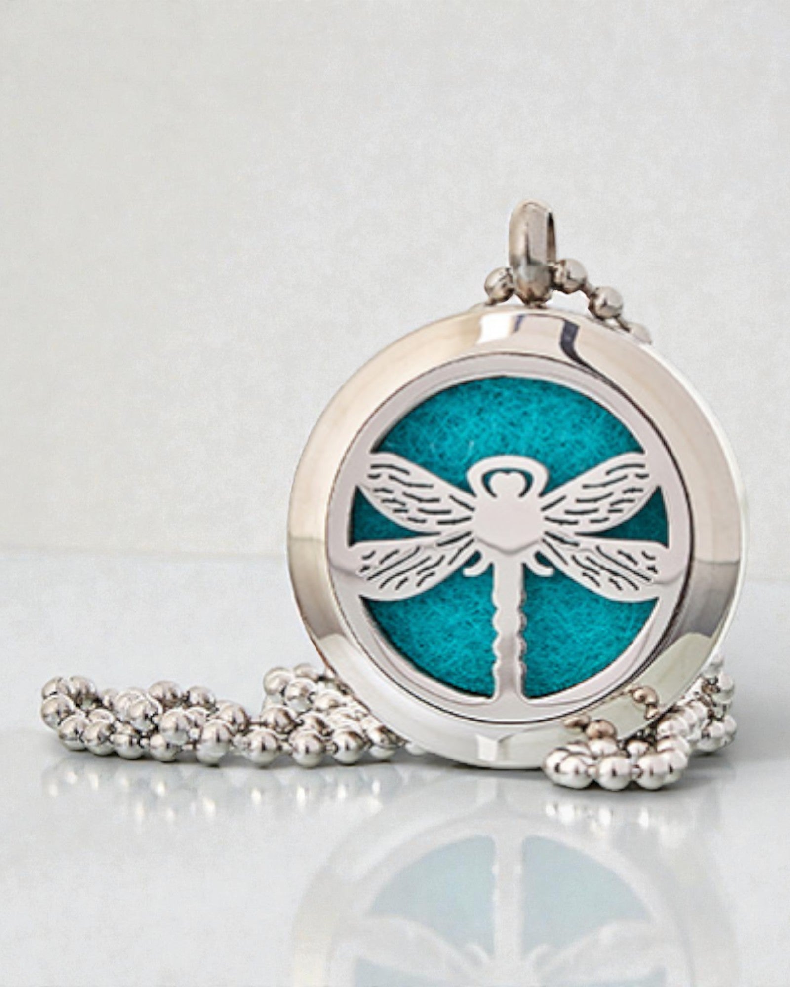 Colar Aromalife Dragonfly Spirit – Medalhão Aromático com Libélula 25 mm