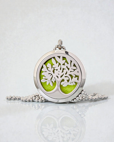 Colar Aromalife Tree – Medalhão Secreto de Aroma com Motivo de Árvore da Vida 30 mm