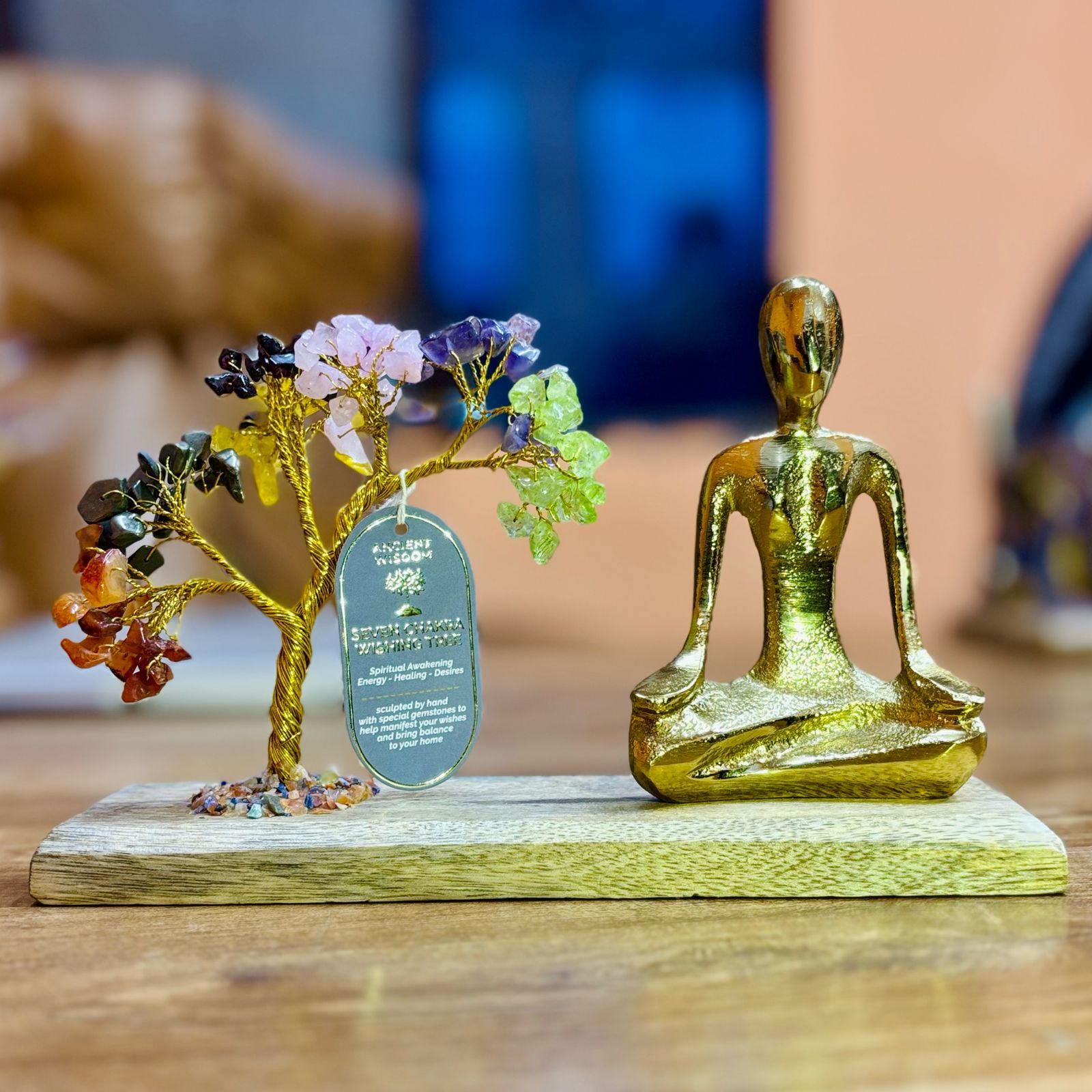 Jardim de Yoga com Pedras Preciosas