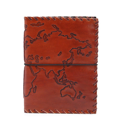 Diário de Viagem em Couro Light Tan 17x13 cm