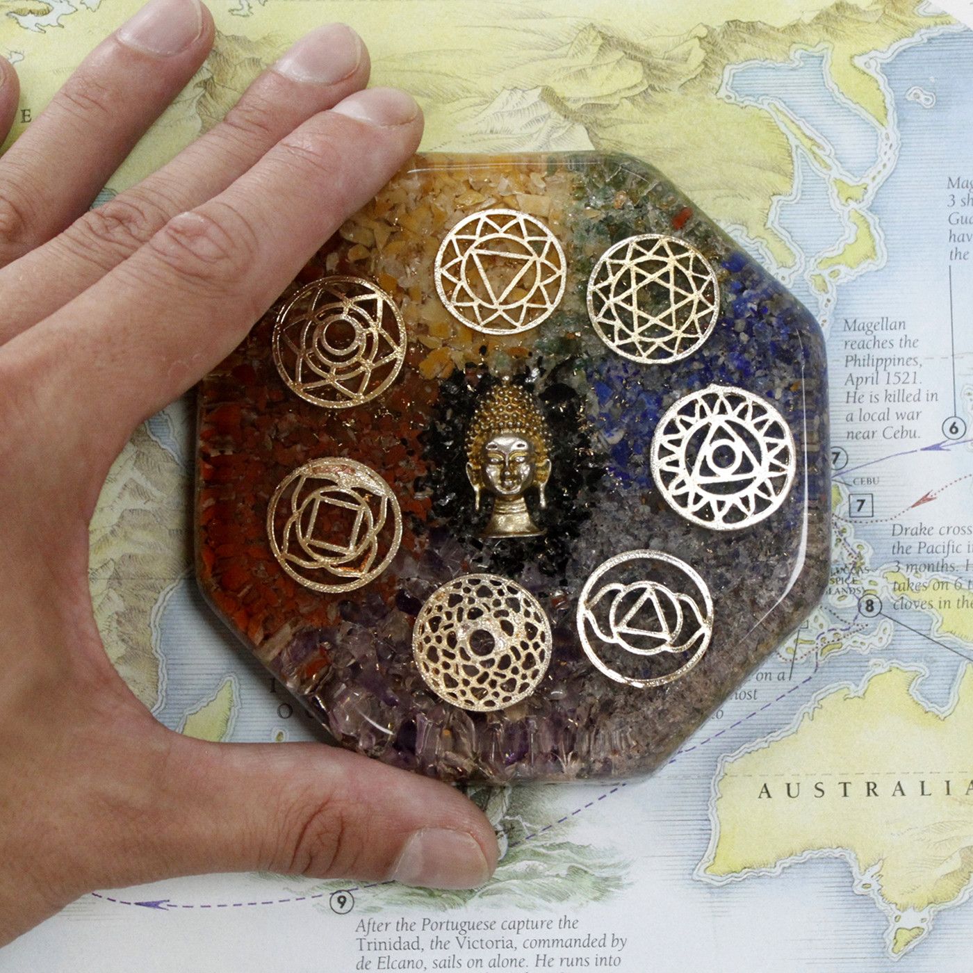 Pacote de Energia para Secretária Orgonite - Chakra Buda
