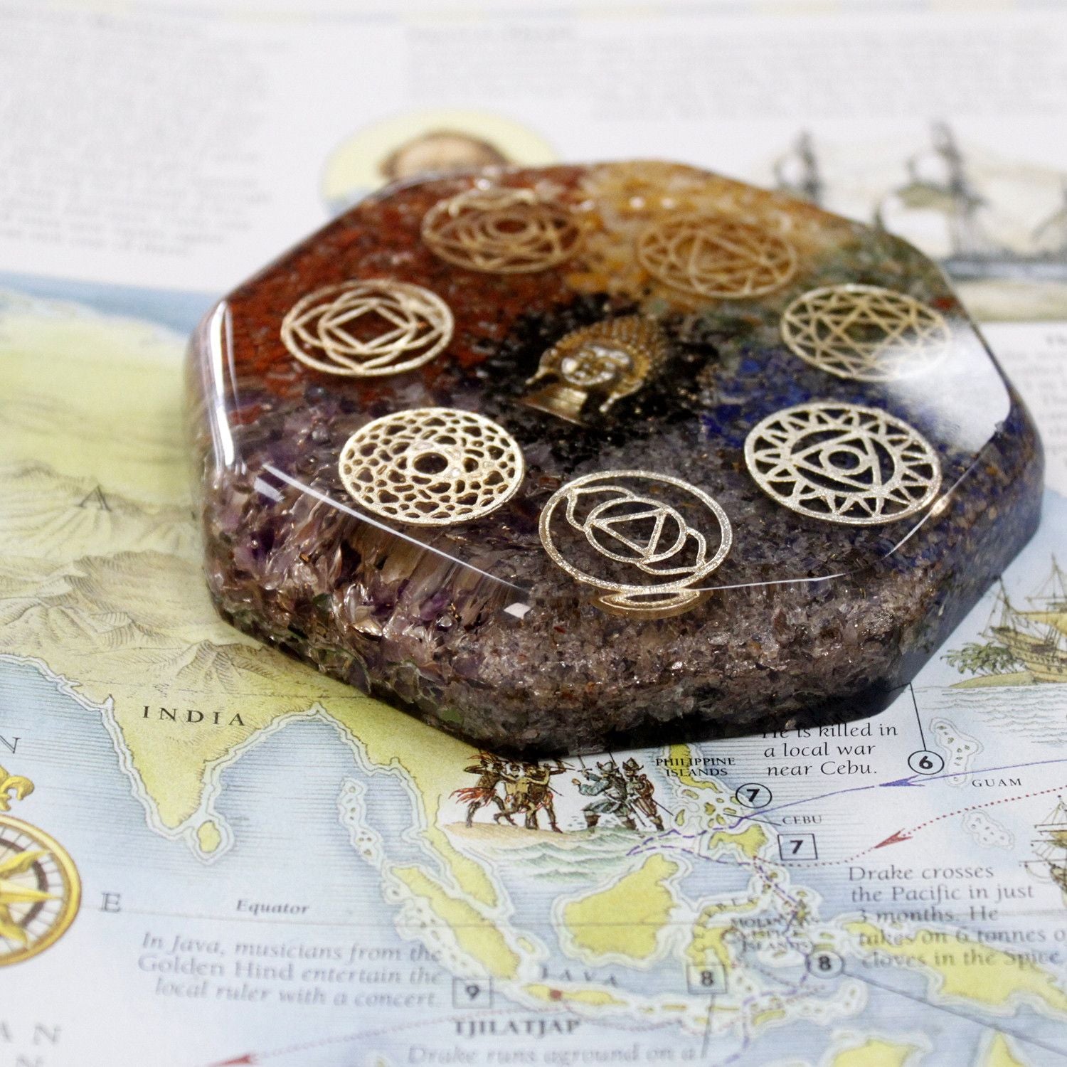 Pacote de Energia para Secretária Orgonite - Chakra Buda