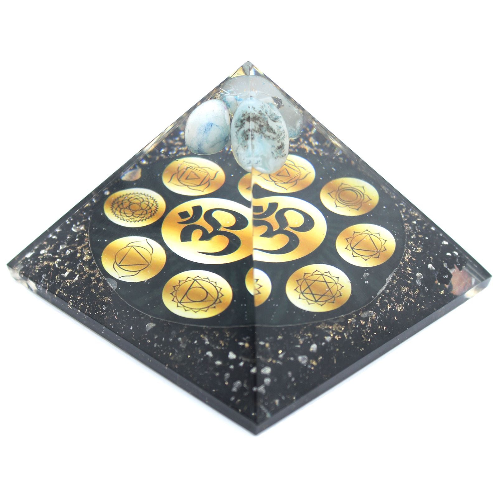 Pirâmide Orgonite Midnight Om Chakra