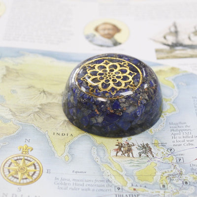 Pacotes de Energia para Secretária Orgonite - Cúpula de Lápis-Lazúli