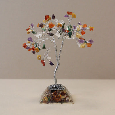 Árvore Mágica de Pedras com Base de Orgonite