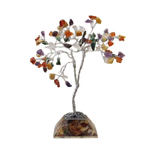 Árvore Mágica de Pedras com Base de Orgonite