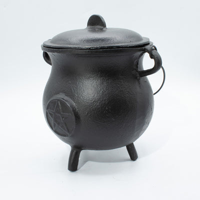 Potente Caldeirão de Ferro Fundido com Pentagrama 23x18 cm, 4500 g