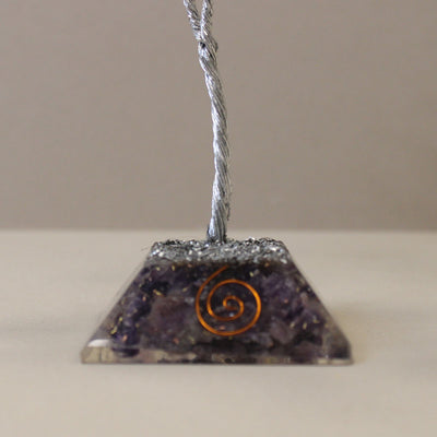 Árvore de Cristal de Ametista com Base de Orgonite