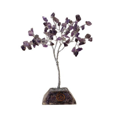 Árvore de Cristal de Ametista com Base de Orgonite