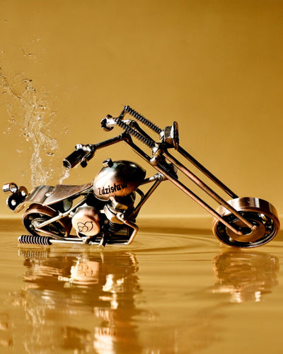 Modelo de Motocicleta Feito à Mão em ferro, Chopper, personalização, gravação para presente