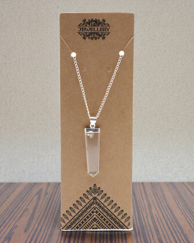 Raio de Cristal – Pendente Plano de Quartzo Cristal de Rocha em Corte de Cristal