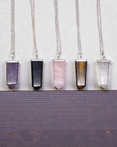 Raio de Cristal – Pendente Plano de Quartzo Cristal de Rocha em Corte de Cristal