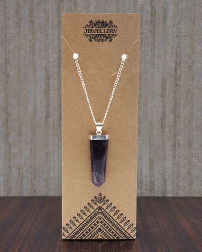 Raio Violeta – Pendente Plano em Ametista com Lapidação Cristal