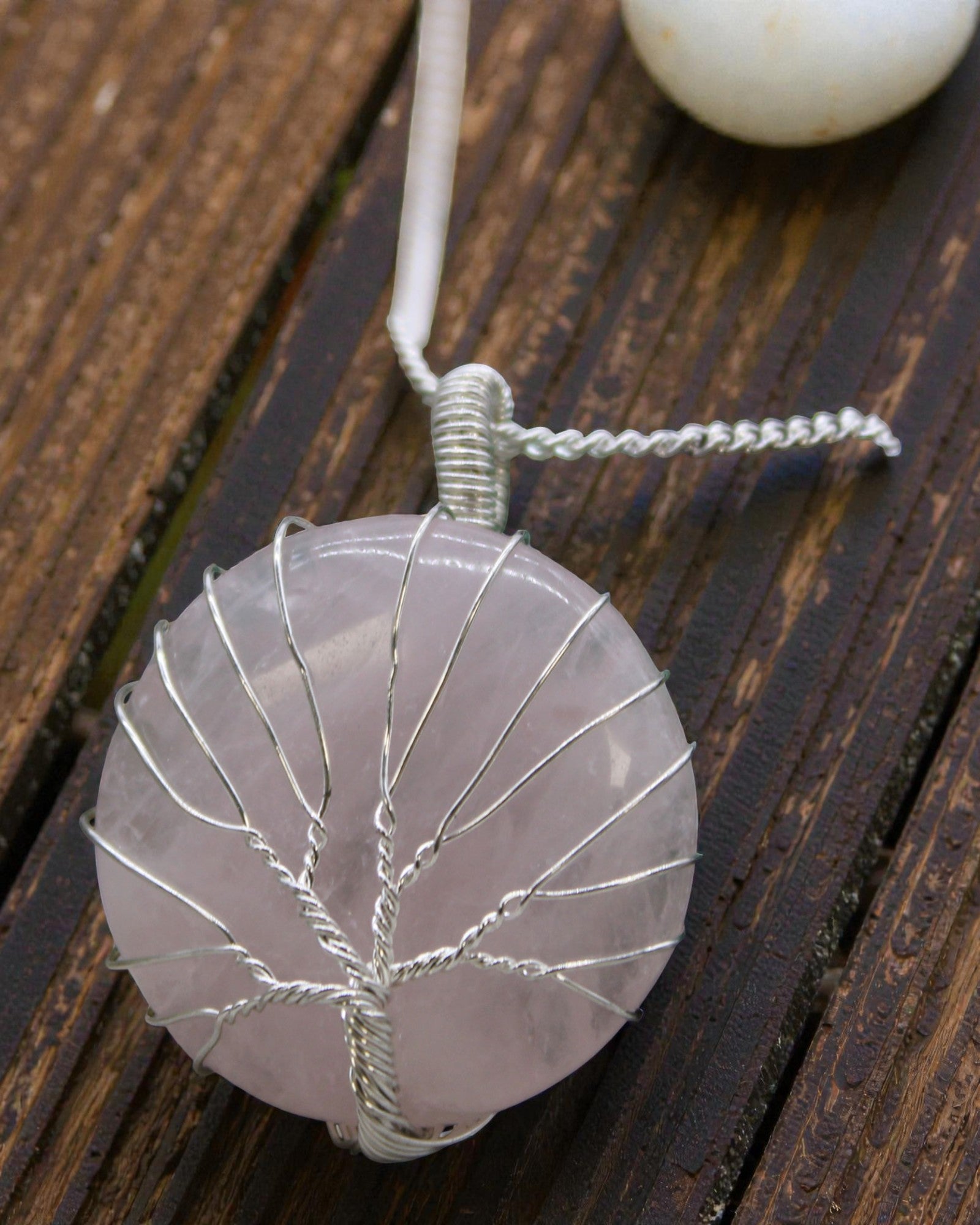 Árvore do Amor – Colar com Quartzo Rosa e Árvore da Vida