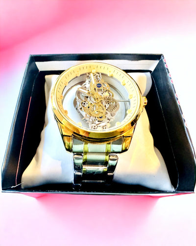 Relógio Masculino de Quartzo "Vision Sport" – Duplamente Transparente com Alumínio