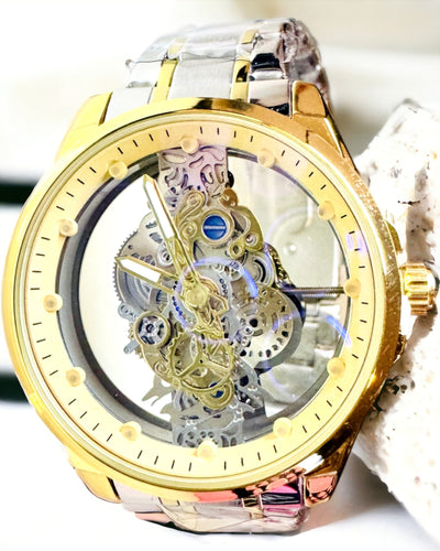 Relógio Masculino de Quartzo "Vision Sport" – Duplamente Transparente com Alumínio