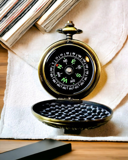 "Kompass Retro de Bolso com Motivo de Nova Iorque – Bússola Multifuncional e Elegante com Imagem da Estátua da Liberdade"