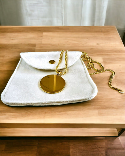 Wisiorek "Urban Elegance" – Medalhão Redondo de Aço Inoxidável em Duas Cores com Possibilidade de Personalização