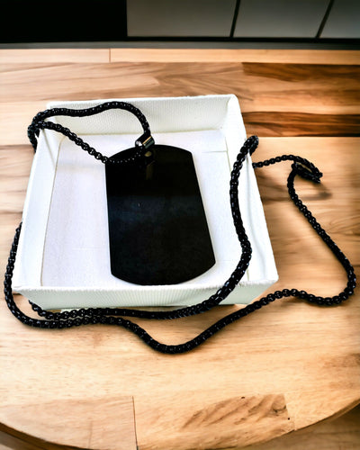 Colar com Dog Tag "Três Tons de Estilo" - Placa de Identificação - Pingente Elegante em Aço Inoxidável com Opção de Gravação