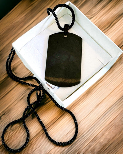 Colar com Dog Tag "Três Tons de Estilo" - Placa de Identificação - Pingente Elegante em Aço Inoxidável com Opção de Gravação