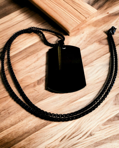 Colar com Dog Tag "Três Tons de Estilo" - Placa de Identificação - Pingente Elegante em Aço Inoxidável com Opção de Gravação