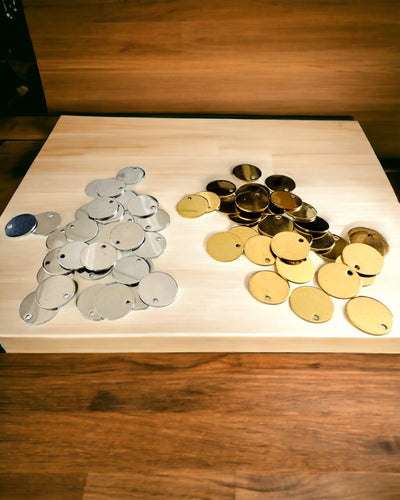 Pendente Redondo de Aço Inoxidável para presente com possibilidade de Personalização, gravação