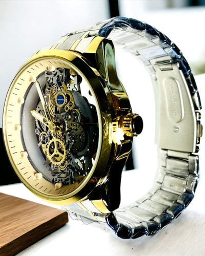 Relógio Masculino de Quartzo "Vision Sport" – Duplamente Transparente com Alumínio