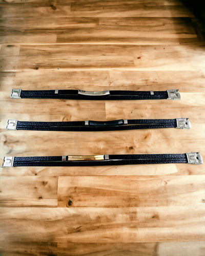 Pulseira Desportiva de Pele PU e Aço Inoxidável com Possibilidade de Gravação – 3 Cores