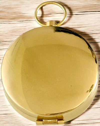 Bússola de Latão à Prova de Água com Efeito Luminoso - Essencial para Caminhadas e Campismo, personalização com gravação