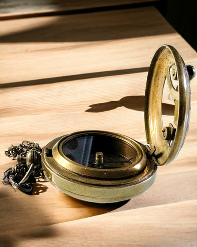 Bússola de Navegação do Viajante com gravação, personalização – Artesanato de Artesãos Indianos