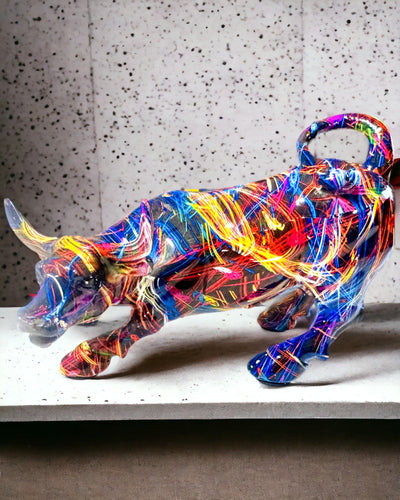 Escultura Decorativa Touro "BullArt" – Arte Única com Opção de Gravação - 4 variantes de cor, para presente personalizado