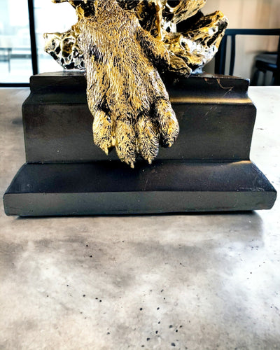 Leão Real - Figura Decorativa Majestosa com Possibilidade de Gravação, 2 variantes de cores à escolha, para presente