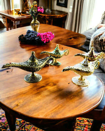 Lâmpada Mágica de Aladino com Opção de Gravação - Variante Ouro Laminado