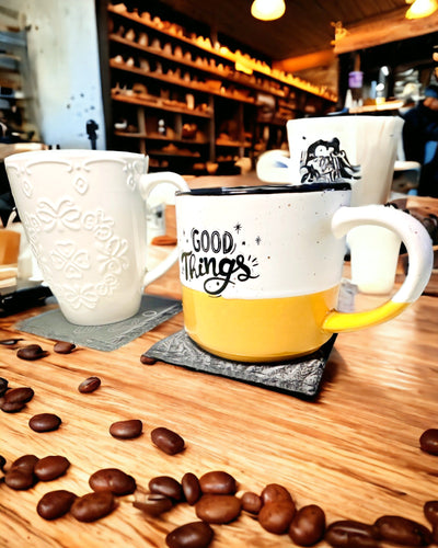 Base para café, chá em Pedra Natural com Gravação Personalizada – Quadrado, círculo, hexágono, 10 cm