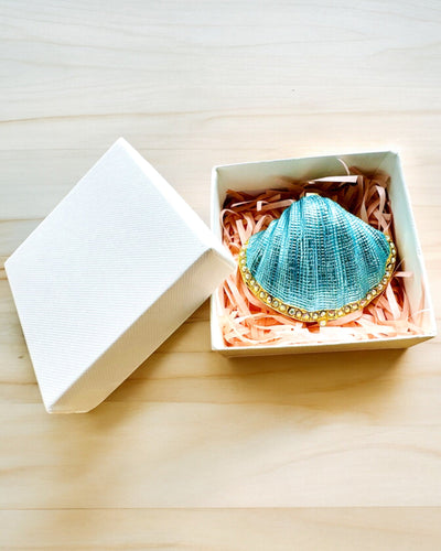 Skarbiec Wspomnień Muszelka - Cofre para Joias com possibilidade de personalização com gravação, presente