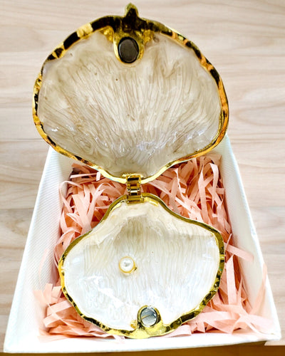 Skarbiec Wspomnień Muszelka - Cofre para Joias com possibilidade de personalização com gravação, presente