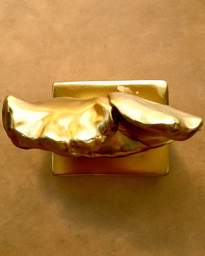 Figura "Złote Złączenie" - 13,5 cm de altura, Decorativa com Opção de Gravação