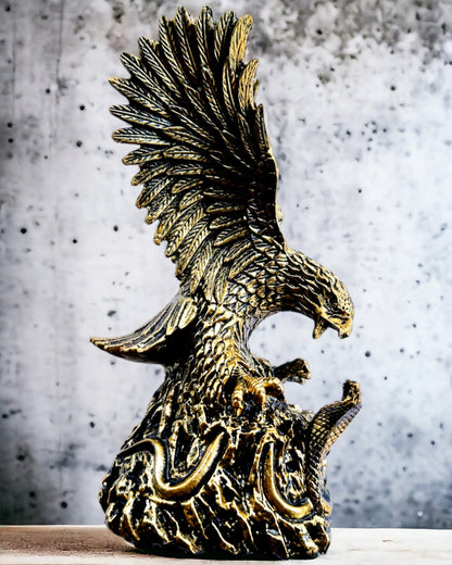 Águia Real – Estatueta Decorativa de Resina com Opção de Gravação