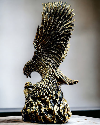 Águia Real – Estatueta Decorativa de Resina com Opção de Gravação