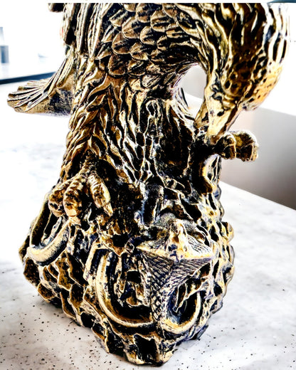 Águia Real – Estatueta Decorativa de Resina com Opção de Gravação