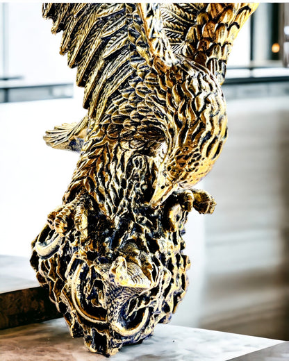 Águia Real – Estatueta Decorativa de Resina com Opção de Gravação